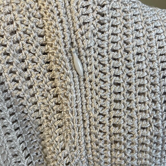 Vince Crochet Fringe Maxi Dress Boho Festival Resort Ivory Sz S Lined - Picture 10 of 10